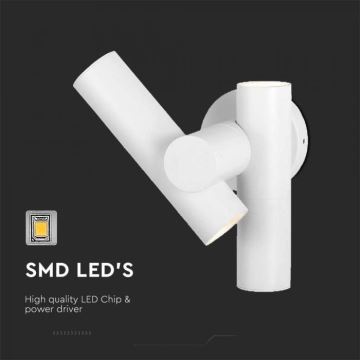 LED Vonkajšie nástenné bodové flexibilné svietidlo 2xLED/3W/230V 3000K IP44 biela