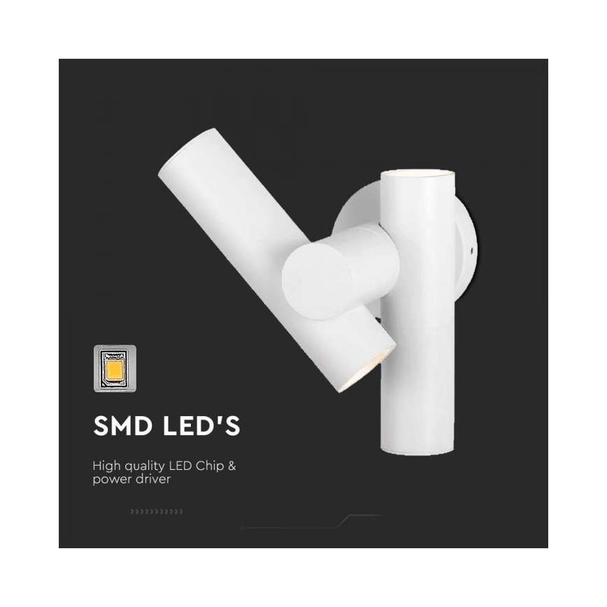 LED Vonkajšie nástenné bodové flexibilné svietidlo 2xLED/3W/230V 3000K IP44 biela