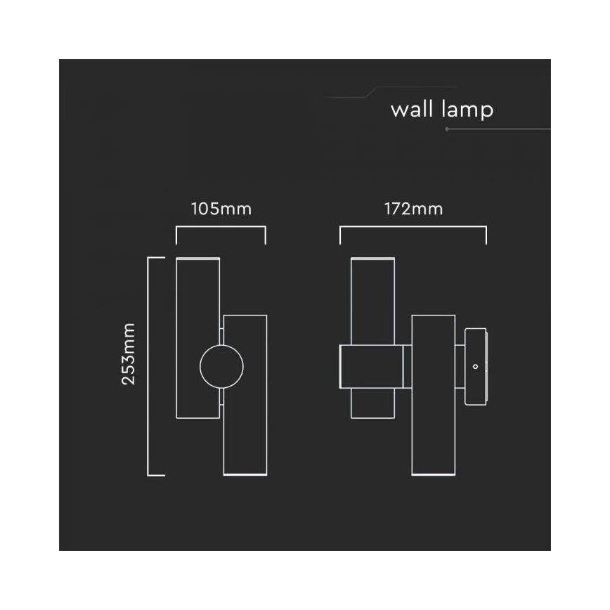 LED Vonkajšie nástenné bodové flexibilné svietidlo 2xLED/3W/230V 3000K IP44 biela