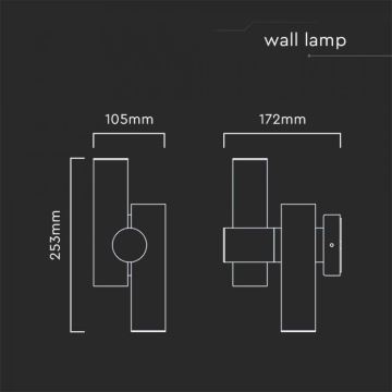 LED Vonkajšie nástenné bodové flexibilné svietidlo 2xLED/3W/230V 4000K IP44 biela