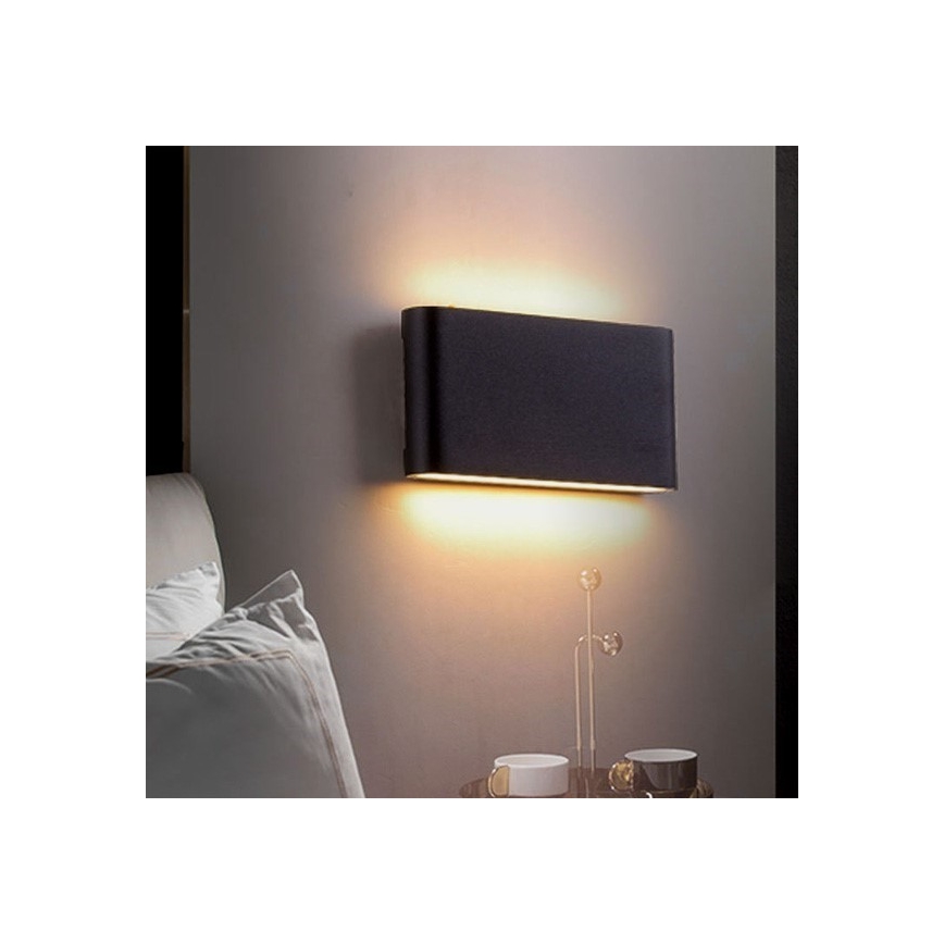 LED Vonkajšie nástenné svietidlo FLOW 2xLED/6W/230V IP54 3000K antracit