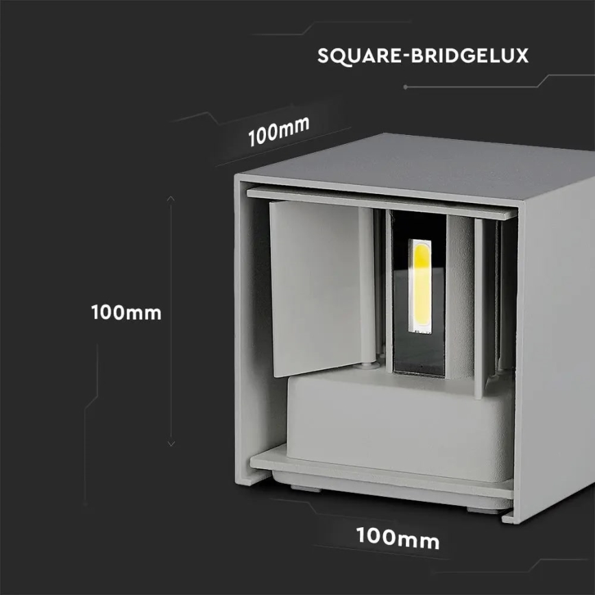 LED Vonkajšie nástenné svietidlo LED/11W/230V 3000K IP65 šedá