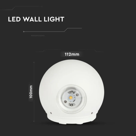 LED Vonkajšie nástenné svietidlo LED/6W/230V 4000K IP65 biela