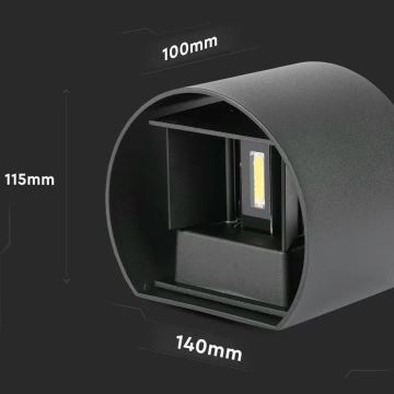 LED Vonkajšie nástenné svietidlo LED/6W/230V 4000K IP65 čierna