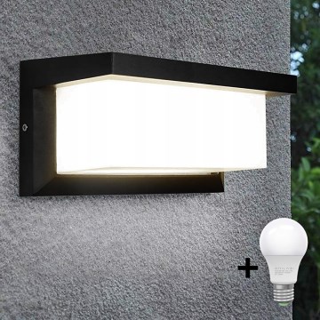 LED Vonkajšie nástenné svietidlo NEELY 1xE27/15W/230V 3000K IP54 čierna