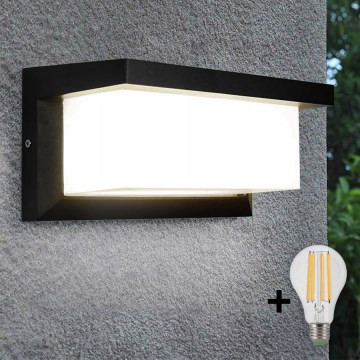 LED Vonkajšie nástenné svietidlo NEELY 1xE27/9W/230V 4000K IP54 čierna