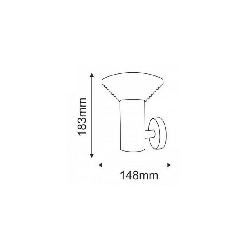 LED Vonkajšie nástenné svietidlo PIRAMIDA 1xLED/6,5W/230V IP44