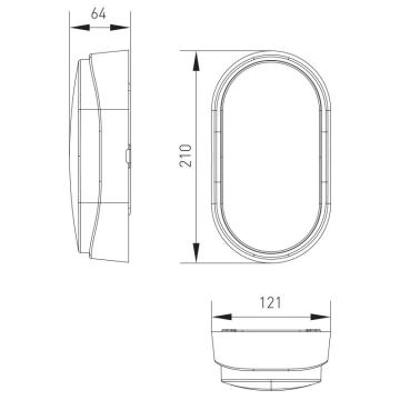 LED Vonkajšie stropné svietidlo LED/12W/230V 3000/4000/6500K IP65 biela