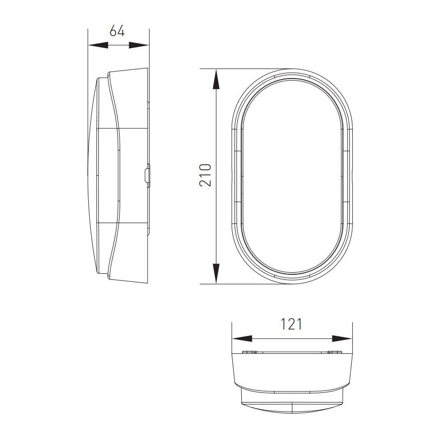 LED Vonkajšie stropné svietidlo LED/12W/230V 3000/4000/6500K IP65 biela