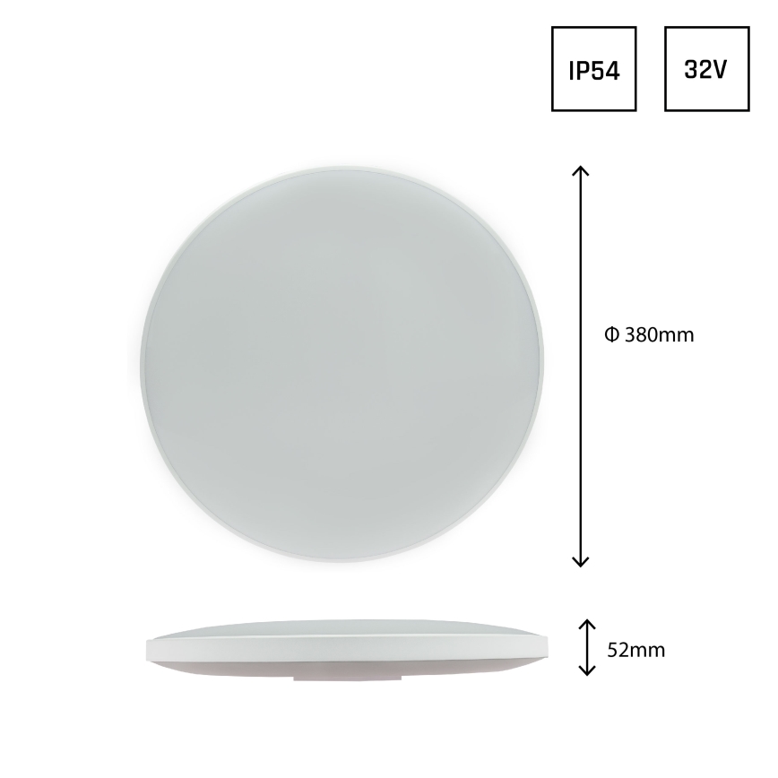 LED Vonkajšie stropné svietidlo NYMPHEA LED/32W/230V IP54 3000K