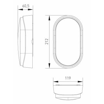 LED Vonkajšie stropné svietidlo so senzorom LED/14W/230V IP54 čierna