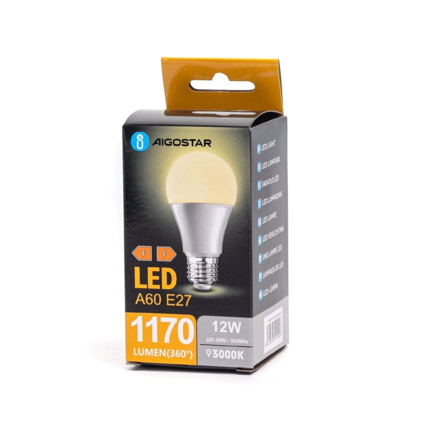 LED Žiarovka A60 E27/12W/230V 3000K - Aigostar