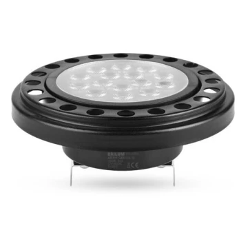 LED Žiarovka AR111 G53/12W/12V 3000K čierna 30°