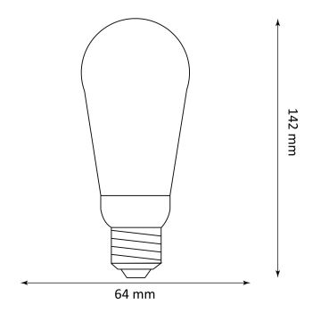 LED Žiarovka DECO VINTAGE ST64 E27/3,5W/230V 1800K