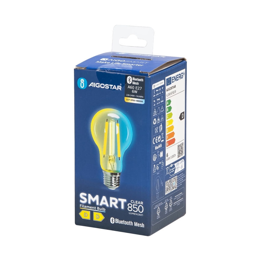 LED Žiarovka FILAMENT A60 E27/6W/230V 2700-6500K - Aigostar