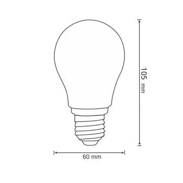 LED Žiarovka FILAMENT A60 E27/6W/230V 3000K