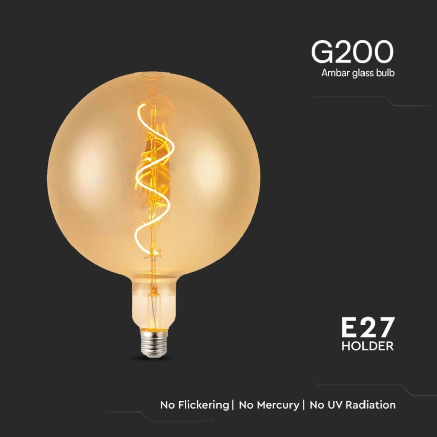 LED Žiarovka FILAMENT G200 E27/4W/230V 2700K