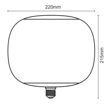 LED Žiarovka FILAMENT SMOKE T220 E27/4W/230V 1800K