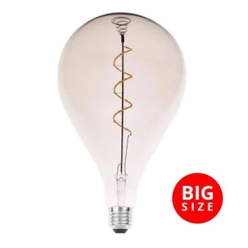 LED Žiarovka FILAMENT SPIRAL SMOKE A165 E27/4W/230V 2000K