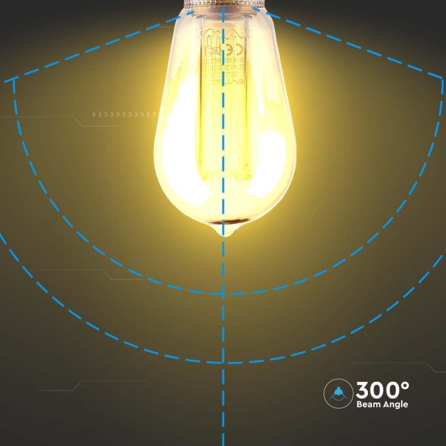 LED Žiarovka FILAMENT ST64 E27/4W/230V 1800K Art Edition