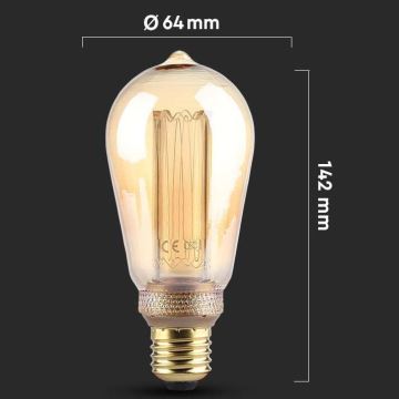 LED Žiarovka FILAMENT ST64 E27/4W/230V 1800K Art Edition