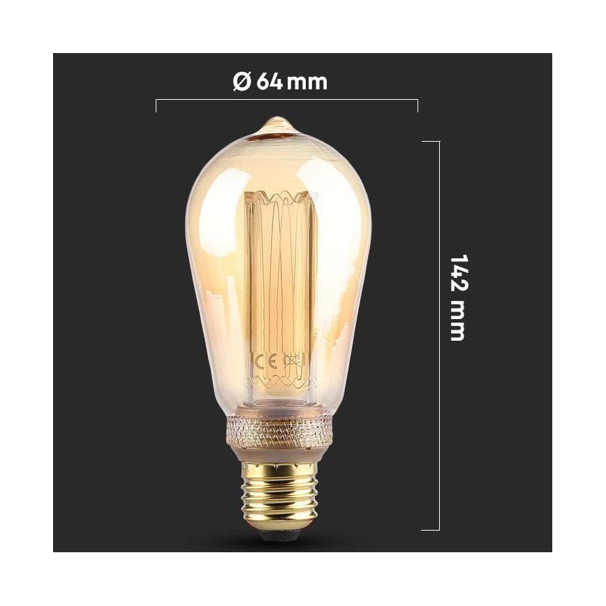 LED Žiarovka FILAMENT ST64 E27/4W/230V 1800K Art Edition