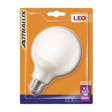 LED Žiarovka G95 E27/8,5W/230V 2700K - Attralux