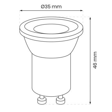 LED Žiarovka GU10-MR11/3W/230V 3000K