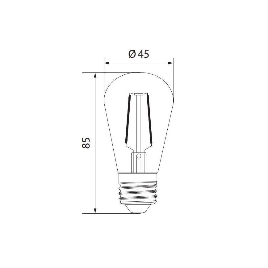 LED Žiarovka LEDSTAR CLASIC ST45 E27/2W/230V 3000K