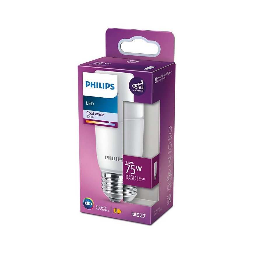 LED Žiarovka Philips E27/9,5W/230V 4000K