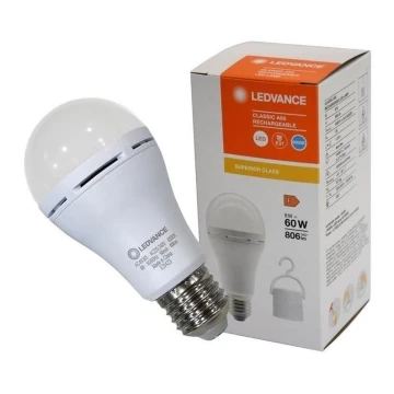 LED Žiarovka RECHARGEABLE A60 E27/8W/230V 6500K - Ledvance