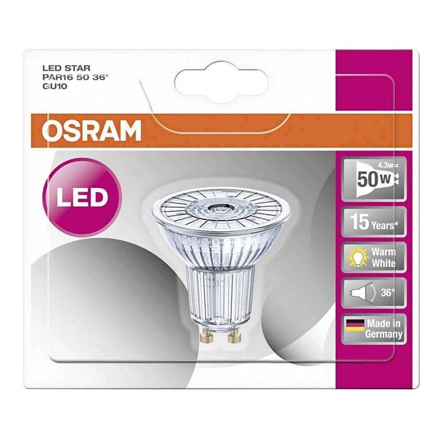 LED Žiarovka STAR GU10/4,3W/230V 2700K - Osram