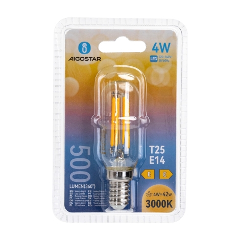 LED Žiarovka T25 E14/4W/230V 3000K - Aigostar
