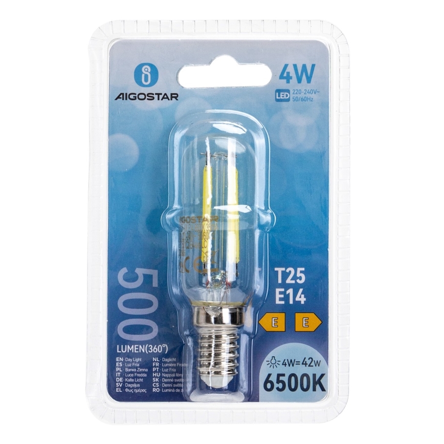 LED Žiarovka T25 E14/4W/230V 6500K - Aigostar