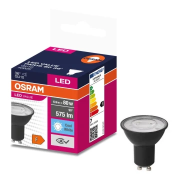 LED Žiarovka VALUE PAR16 GU10/6,9W/230V 6500K 36° - Ledvance