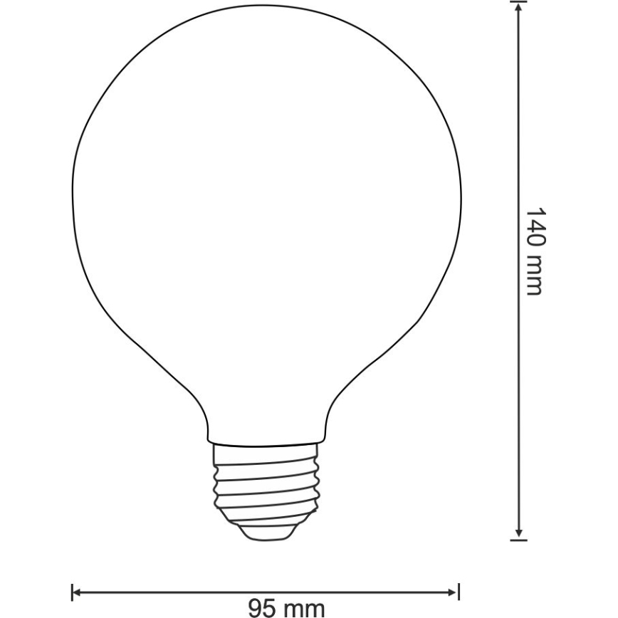 LED Žiarovka VINTAGE AMBER G95 E27/4W/230V 2700K