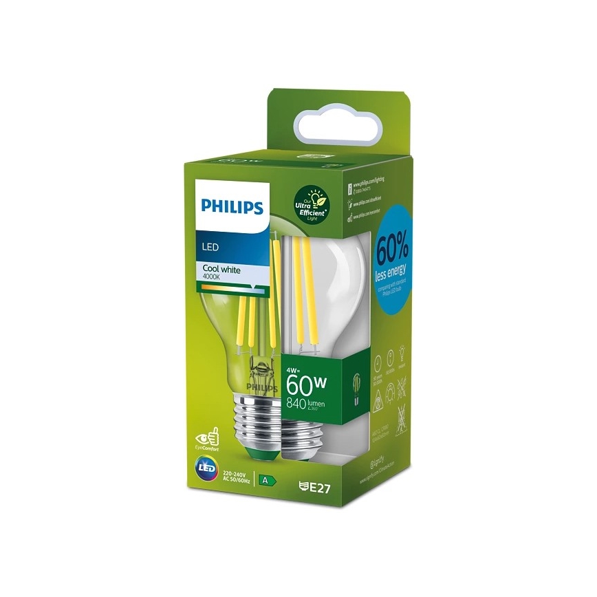 LED Žiarovka VINTAGE Philips A60 E27/4W/230V 4000K