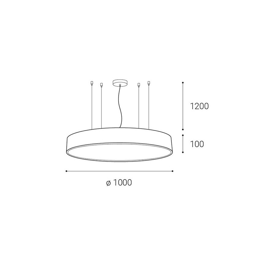 LED2 - LED Stmievateľný luster na lanku MONO LED/153W/230V 3000K/4000K biela