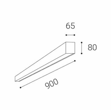 LED2 - LED Stropné svietidlo LINO LED/24W/230V 3000K/3500K/4000K čierna 90 cm