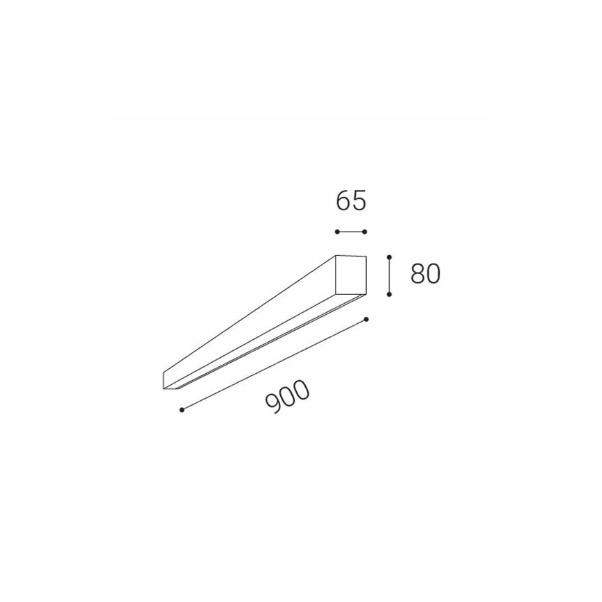 LED2 - LED Stropné svietidlo LINO LED/24W/230V 3000K/3500K/4000K čierna 90 cm