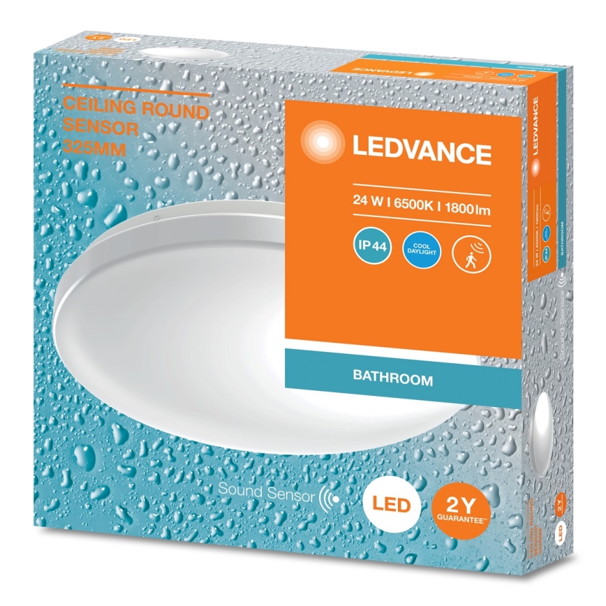 Ledvance - LED Kúpeľňové stropné svietidlo so senzorom CEILING ROUND LED/24W/230V IP44