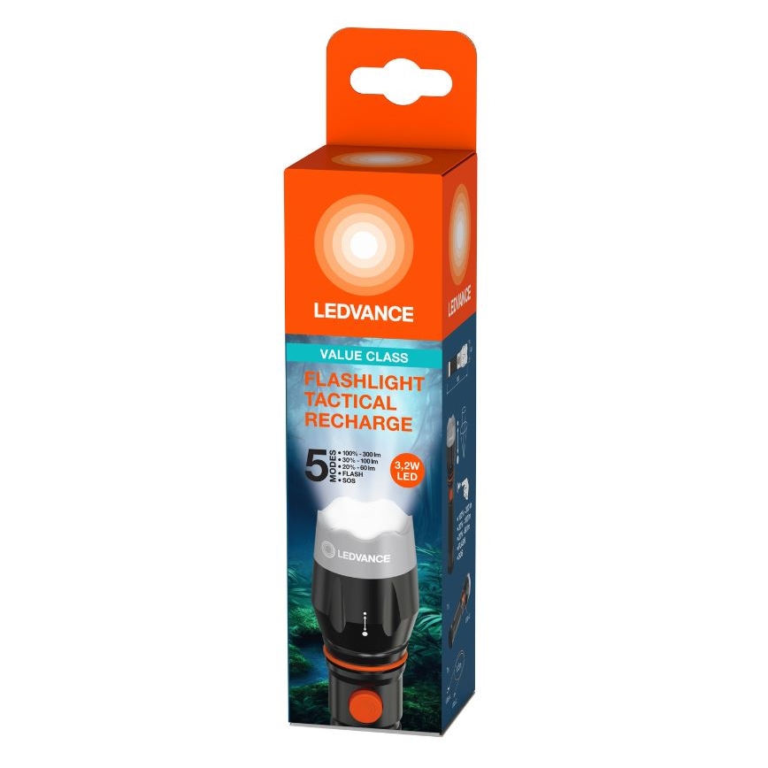 Ledvance - LED nabíjacia baterka FLASHLIGHT LED/3,2W/5V 1500mAh