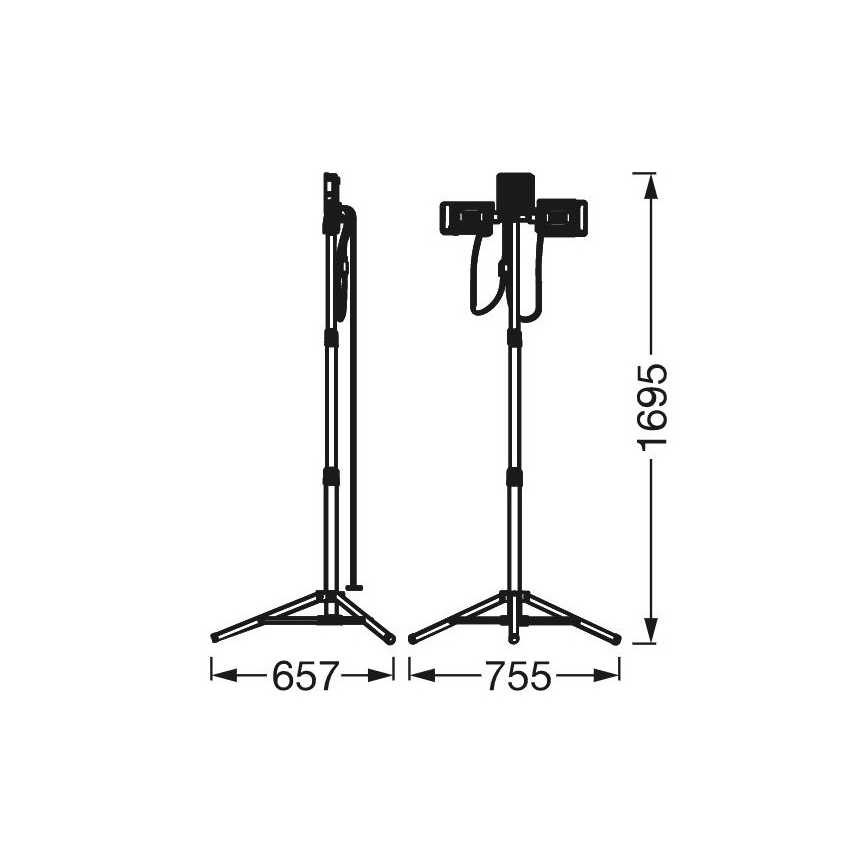 Ledvance - LED Reflektor s držiakom TRIPOD 1xLED/30W/230V + 2xLED/5W IP65