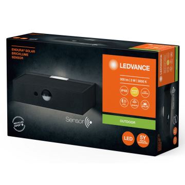 Ledvance - LED Solárne nástenné svietidlo so senzorom ENDURA SOLAR LED/3W/4,2V IP65