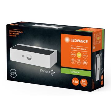 Ledvance - LED Solárne nástenné svietidlo so senzorom ENDURA SOLAR LED/3W/4,2V IP65