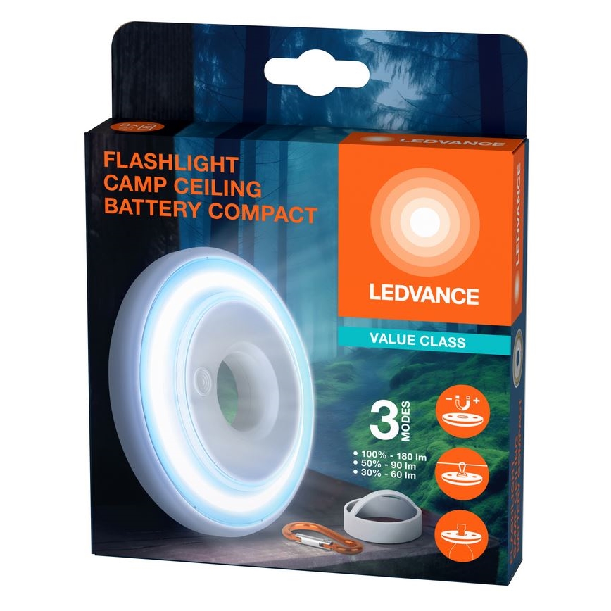 Ledvance - LED Stmievateľné svietidlo FLASHLIGHT CAMP LED/2,2W/3xAAA