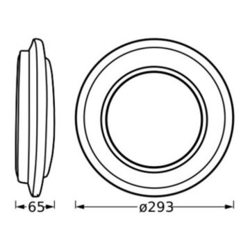 Ledvance - LED Stropné svietidlo ORBIS BERLIN LED/16W/230V čierna