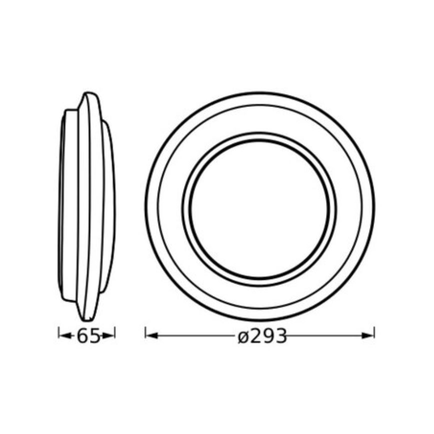 Ledvance - LED Stropné svietidlo ORBIS BERLIN LED/16W/230V čierna