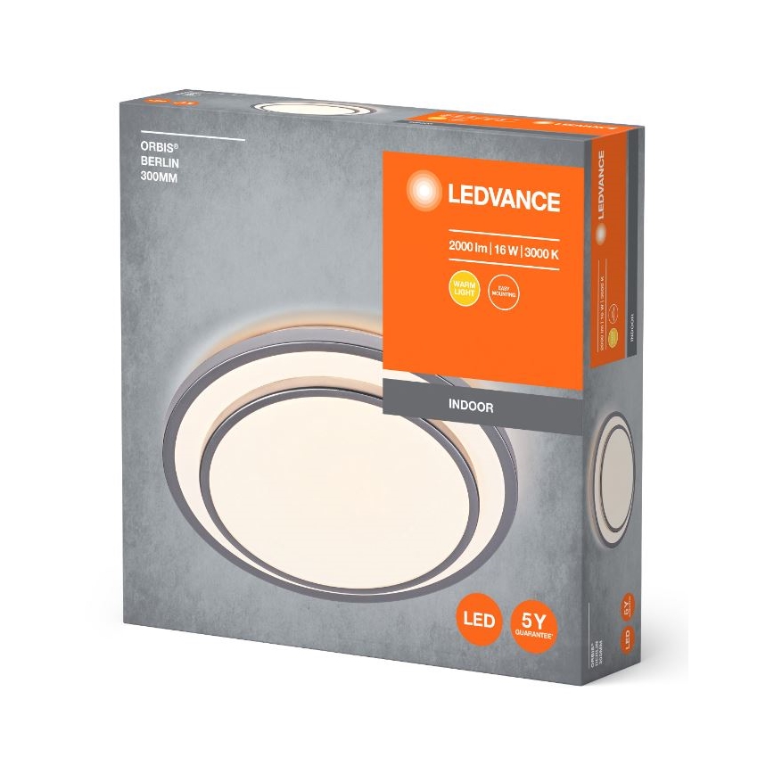 Ledvance - LED Stropné svietidlo ORBIS BERLIN LED/16W/230V strieborná