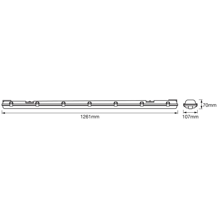 Ledvance - LED Technické žiarivkové svietidlo DAMP T8 2xG13/15W/230V IP65